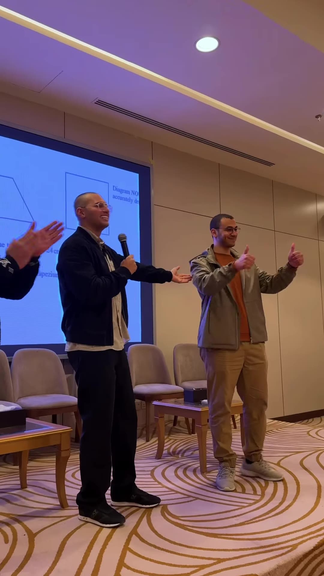 A stage moment during an interactive session
